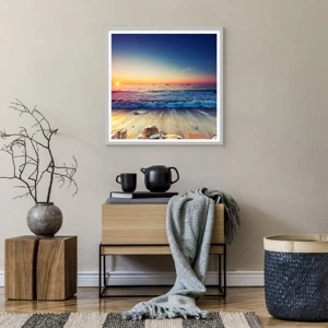 Poster in white frmae - What Is behind the Horizon? - 60x60 cm