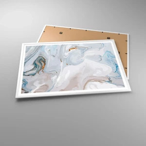 Poster in white frmae - White Fusion - 100x70 cm