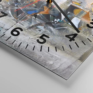 Wall clock - Clock on glass - All Will Work out - 40x40 cm