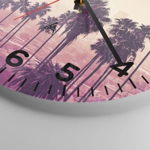 Wall clock - Clock on glass - Californian Landscape - 40x40 cm