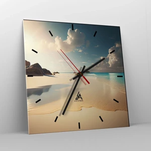 Wall clock - Clock on glass - Dream Day - 30x30 cm