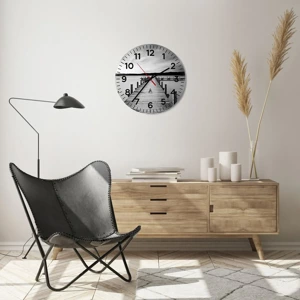 Wall clock - Clock on glass - Lake of Peace - 40x40 cm