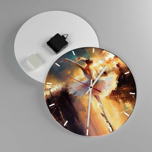 Wall clock - Clock on glass - Miracle on the Street - 30x30 cm