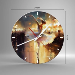 Wall clock - Clock on glass - Miracle on the Street - 30x30 cm