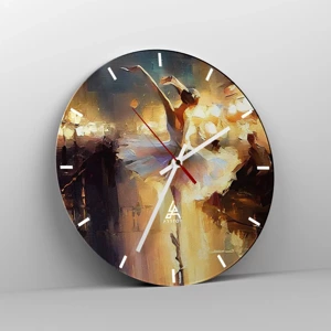 Wall clock - Clock on glass - Miracle on the Street - 30x30 cm