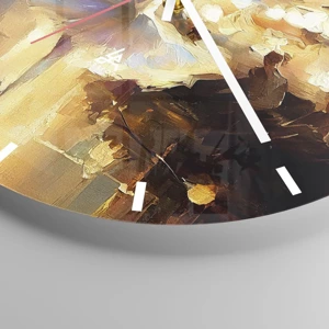 Wall clock - Clock on glass - Miracle on the Street - 30x30 cm