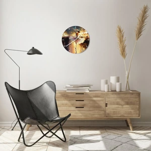 Wall clock - Clock on glass - Miracle on the Street - 30x30 cm