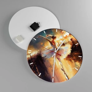 Wall clock - Clock on glass - Miracle on the Street - 40x40 cm