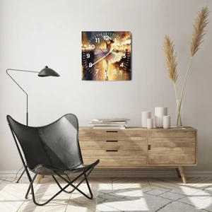 Wall clock - Clock on glass - Miracle on the Street - 40x40 cm