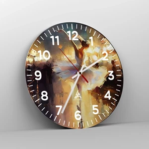 Wall clock - Clock on glass - Miracle on the Street - 40x40 cm