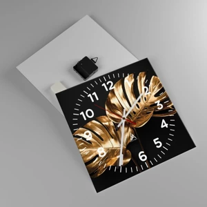 Wall clock - Clock on glass - Tresaures of Nature - 30x30 cm