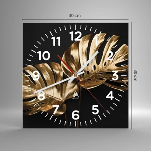 Wall clock - Clock on glass - Tresaures of Nature - 30x30 cm