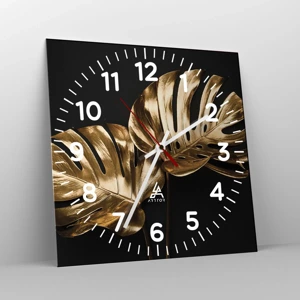 Wall clock - Clock on glass - Tresaures of Nature - 30x30 cm