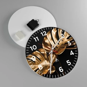 Wall clock - Clock on glass - Tresaures of Nature - 30x30 cm