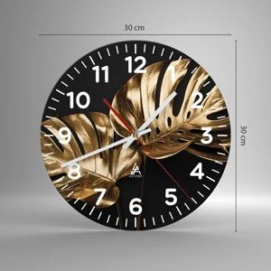 Wall clock - Clock on glass - Tresaures of Nature - 30x30 cm