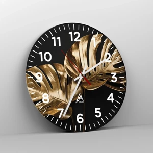 Wall clock - Clock on glass - Tresaures of Nature - 30x30 cm