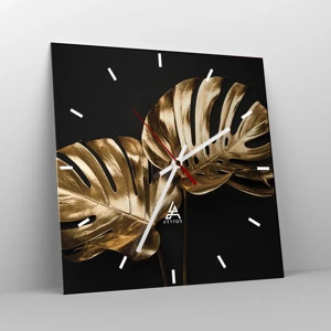 Wall clock - Clock on glass - Tresaures of Nature - 30x30 cm