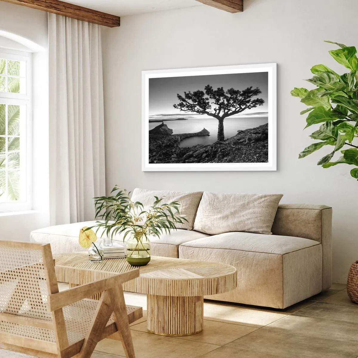 Poster in white frmae - Quiet All Around - 70x50 cm