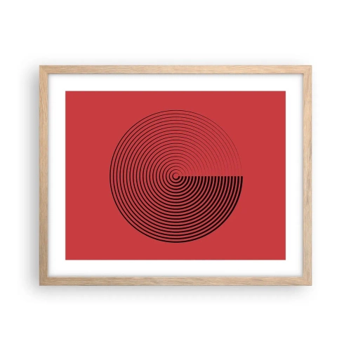 Poster in light oak frame - Circular Movement - 50x40 cm