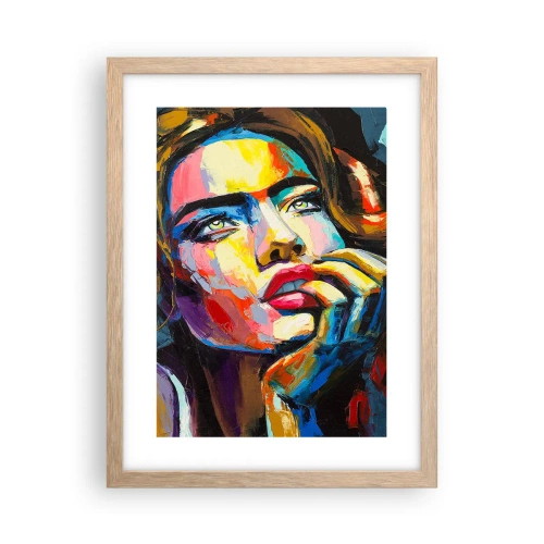 Poster in light oak frame - Dreams Like Birds Flying in the Sky - 30x40 cm