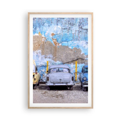 Poster in light oak frame - Meeting of Veterans - 61x91 cm