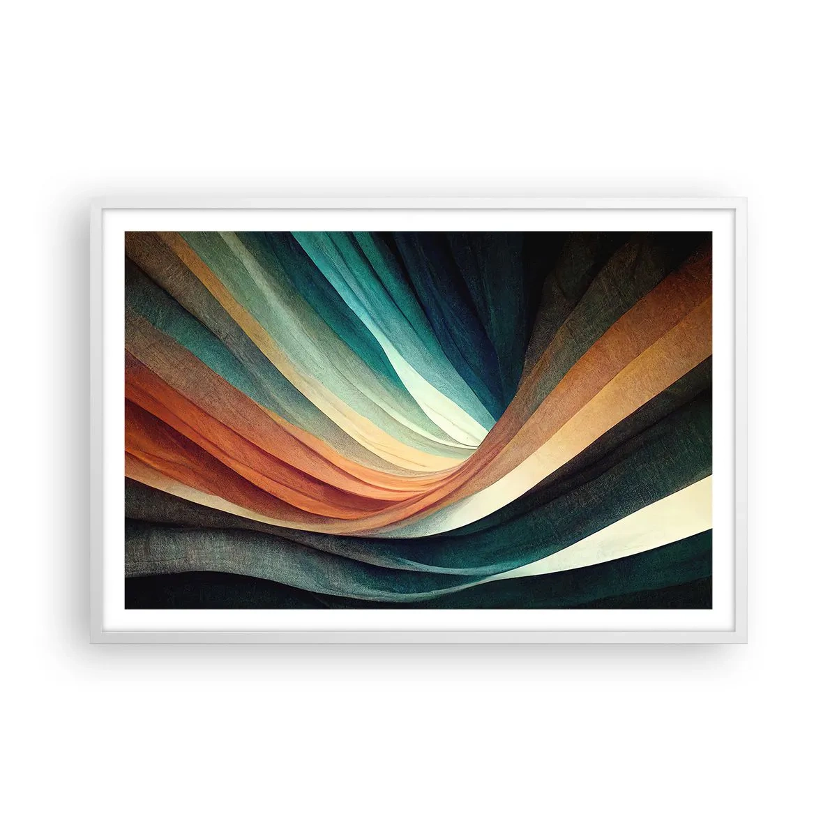 Poster in white frmae - Woven from Colours - 91x61 cm