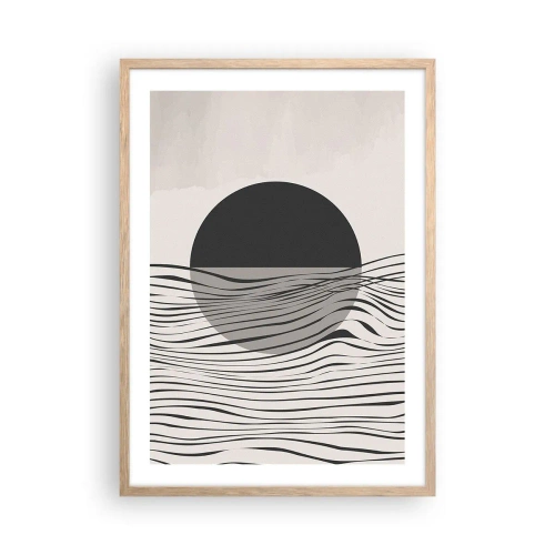 Poster in light oak frame - Half Composition - 50x70 cm