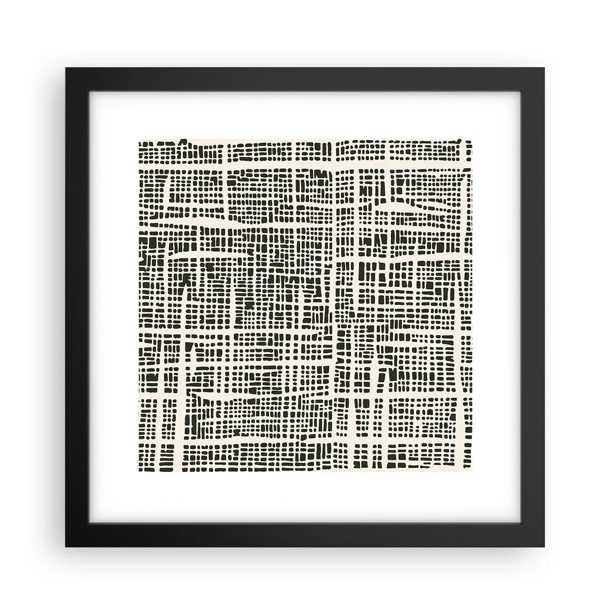 Poster in black frame - Woven Composition - 30x30 cm