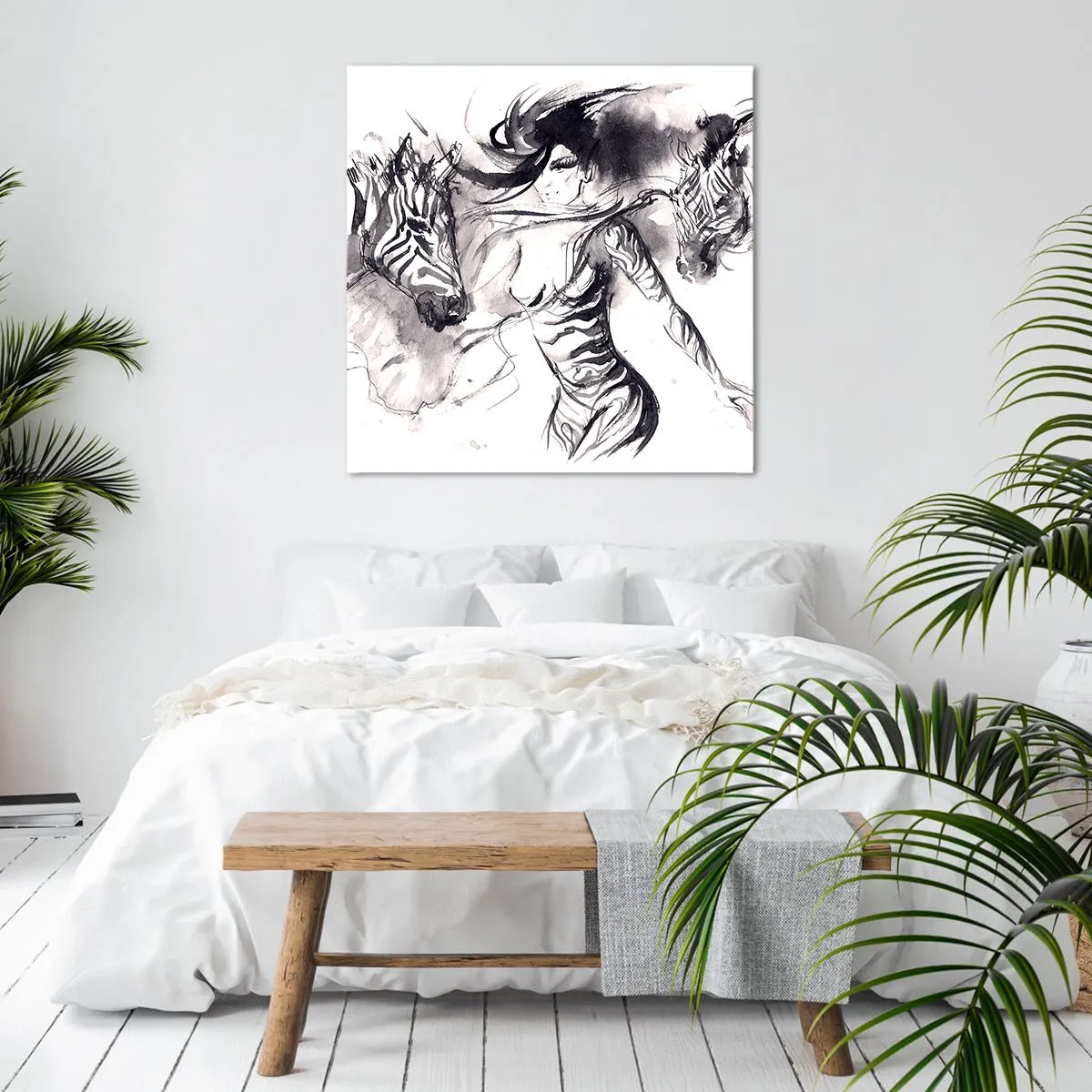 Canvas picture - Dancing With Zebras - 40x40 cm