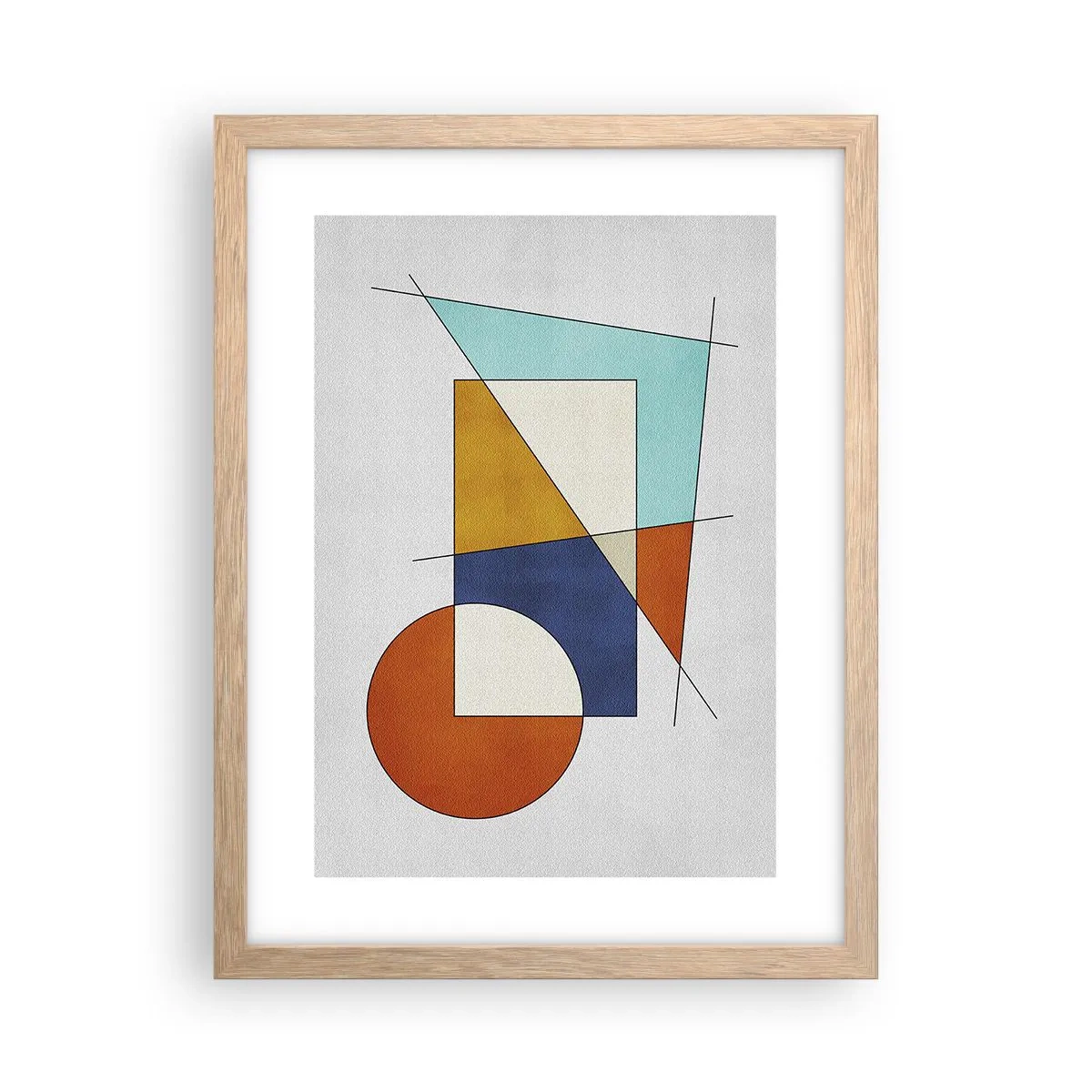 Poster in light oak frame - Abstract: Modernist Fun - 30x40 cm