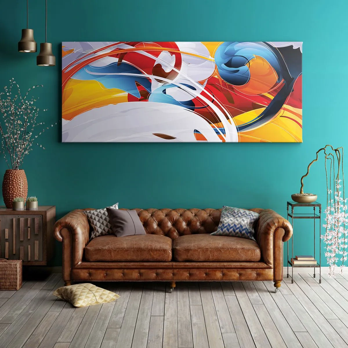 Canvas picture - Dance of Elements - 90x30 cm