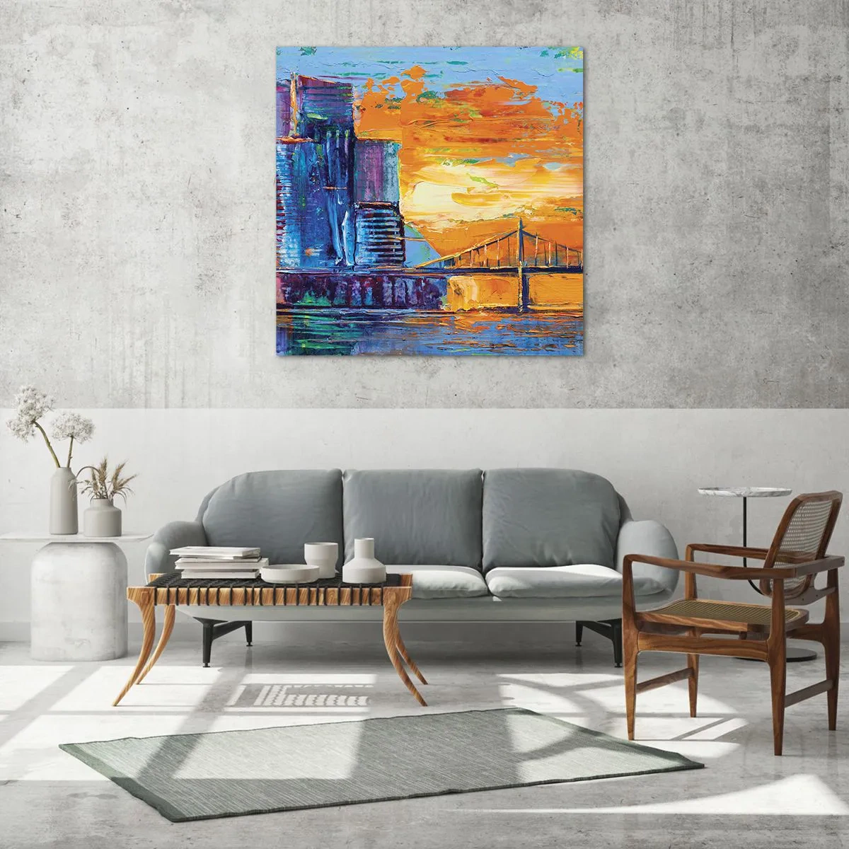 Glass picture - Culture and Nature - 30x30 cm