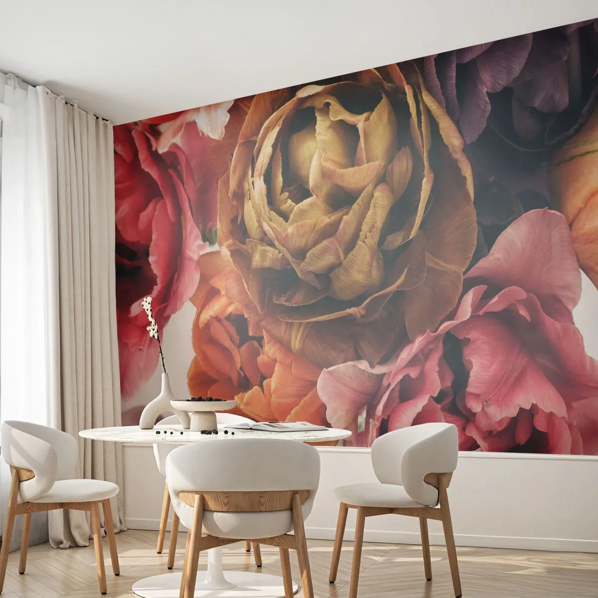 Photo Wallpaper Premium Canvas - Celebration of Life - Bouquet of flowers, Flowers, Peony - 150x105 cm