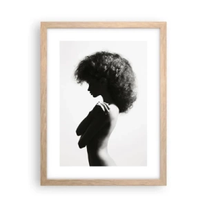 Poster in light oak frame - Like a Flower on a Thin Stem - 30x40 cm