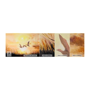 Photo Wallpaper Sample Premium Sand - Beginning of a Distant Journey - Nature, Wild duck, Landscape - 100x30 cm