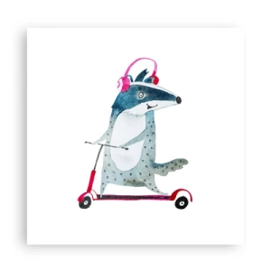 Poster - Joys of a Badger - 60x60 cm