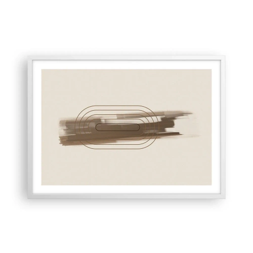 Poster in white frmae - Blast of Grey - 70x50 cm