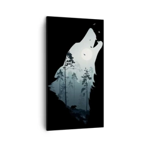 Canvas picture - Sound of a Night Forest - 45x80 cm
