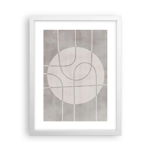 Poster in white frmae - Circular and Straight - 30x40 cm