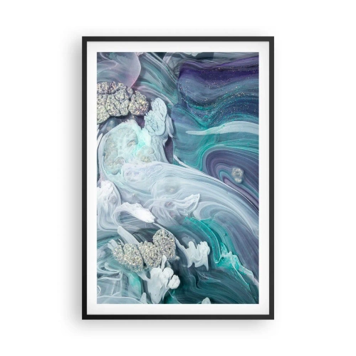Poster in black frame - Currents of Blue - 61x91 cm