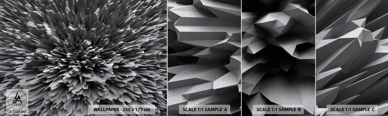 Photo Wallpaper Sample Premium Sand - It Can's Be Any Sharper - 3D, Modern, Three-dimensional - 100x30 cm