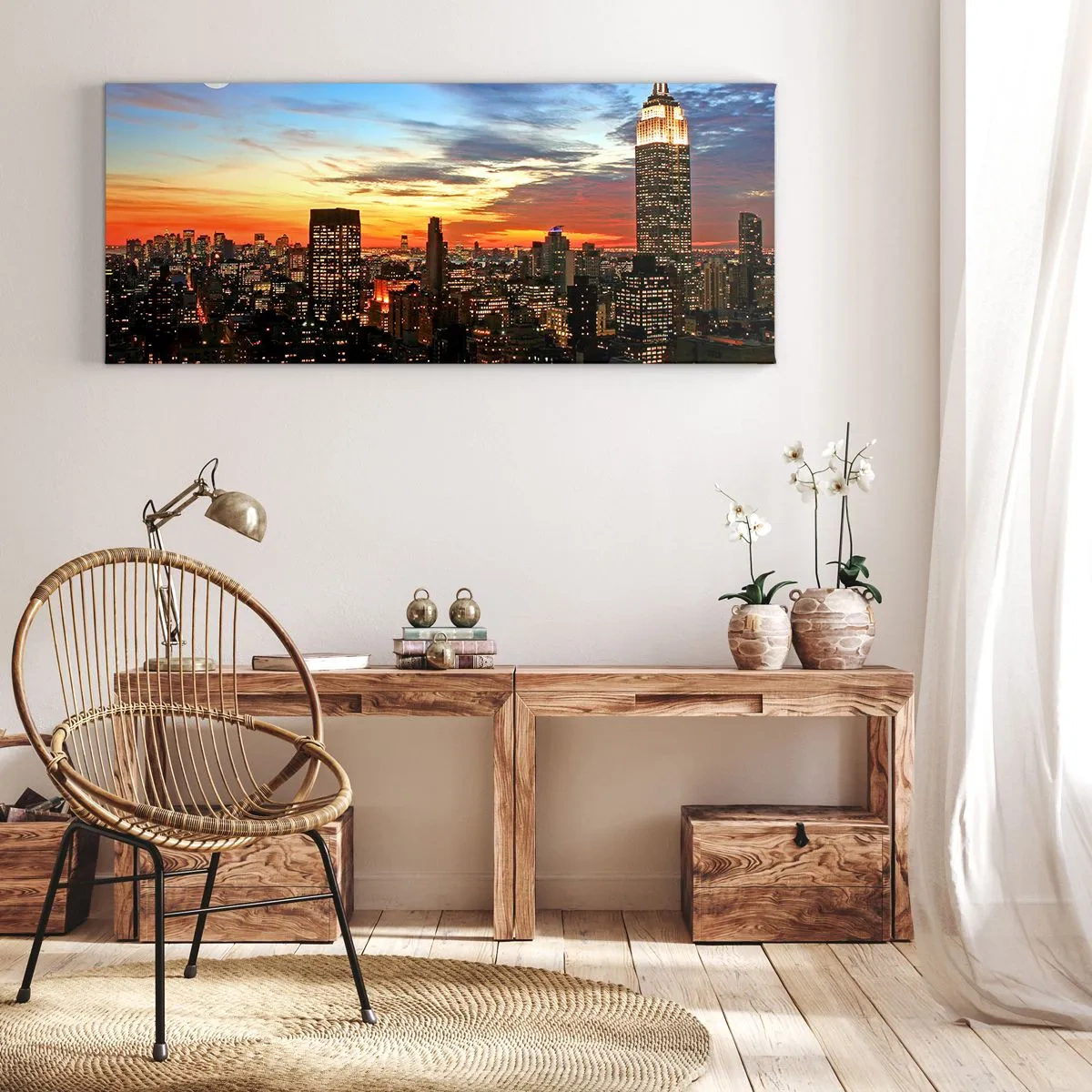 Canvas picture - Starry American Night - 160x50 cm