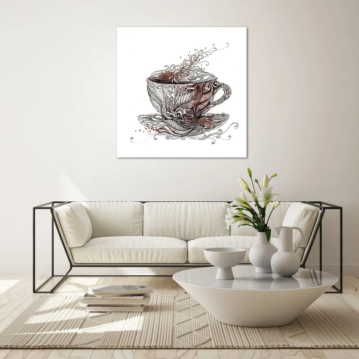Glass picture - Tea Time - 70x70 cm