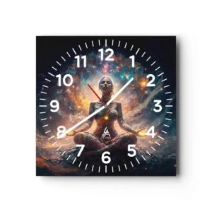 Wall clock - Clock on glass - Good Energy Flow - 30x30 cm