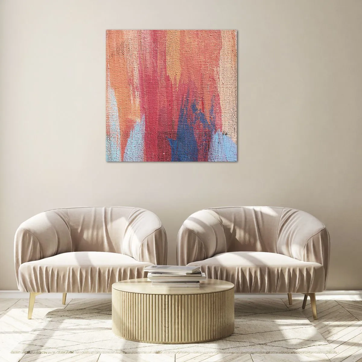 Glass picture - Washed Down by Rainbow - 60x60 cm
