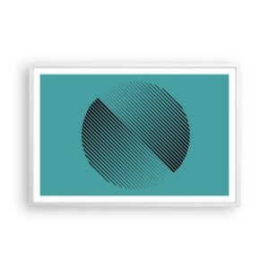 Poster in white frmae - Circle - Geometrical Variation - 91x61 cm