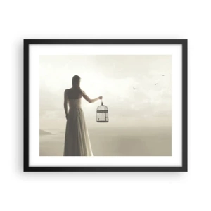 Poster in black frame - Be Free - 50x40 cm