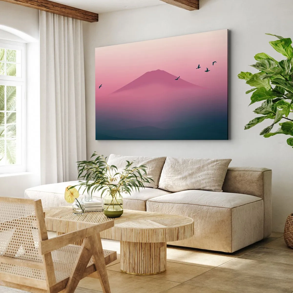 Canvas picture - Wanderers above Clouds - 100x70 cm