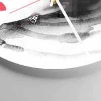 Clock face with lines