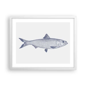 Poster in white frmae - Greetings From Northern Seas - 50x40 cm